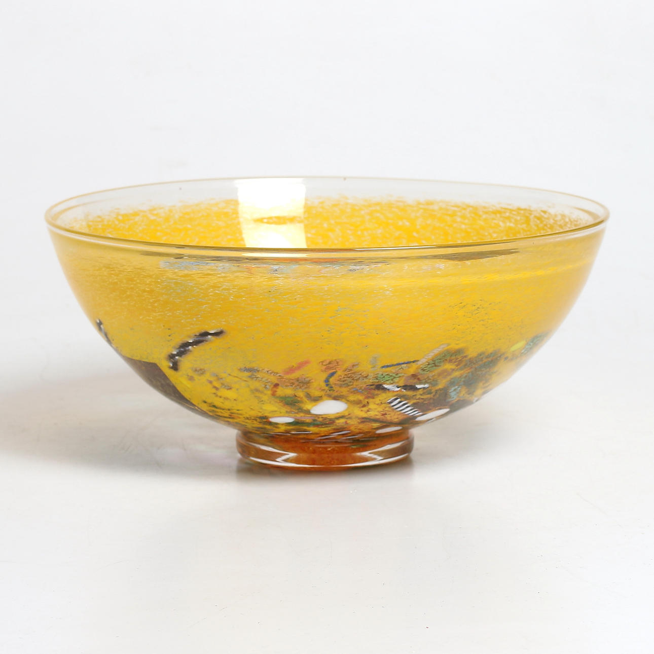 BERTIL VALLIEN. Skål, glas, "Satellite", Artist Collection, Kosta Boda, signerad.