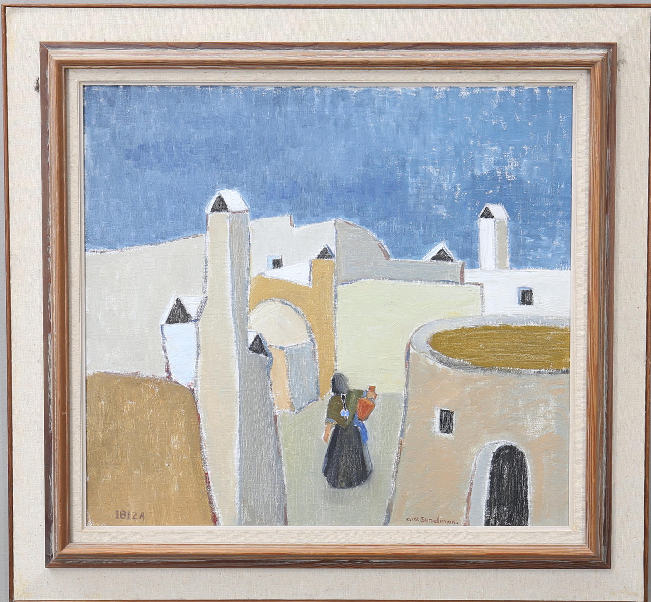 CLAS WALTER SUNDMAN. "Ibiza", olja på duk, signerad.