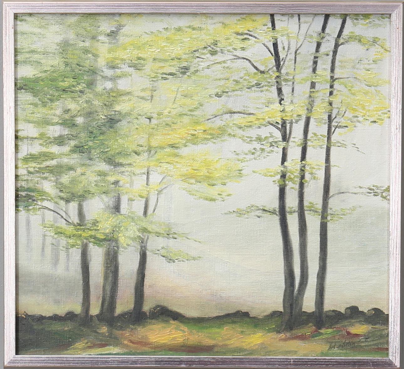 OIDENTIFIERAD KONSTNÄR. Landskap, olja på duk, signerad.