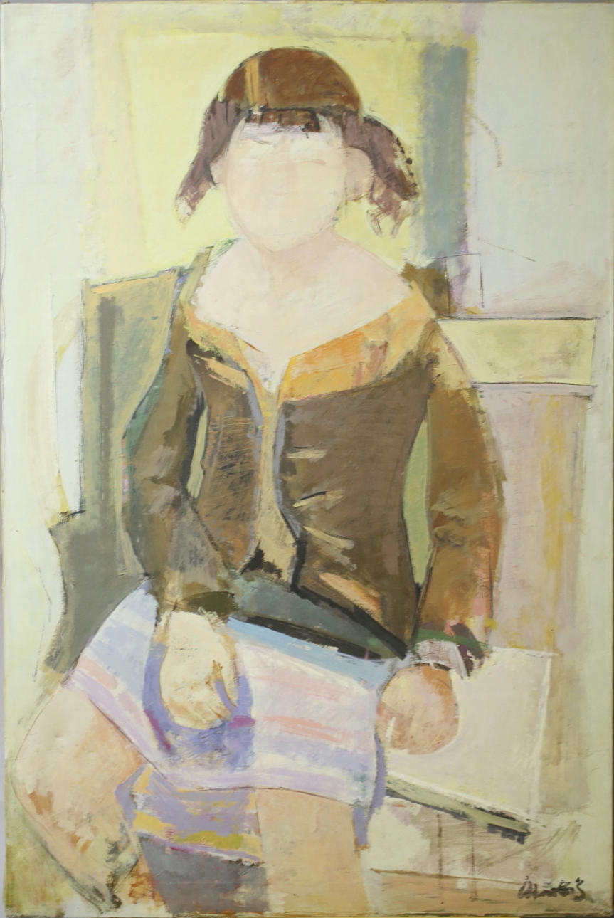 BRUNO MERBITZ, PROF. (1918 BERLIN 1997). Sittande flicka.