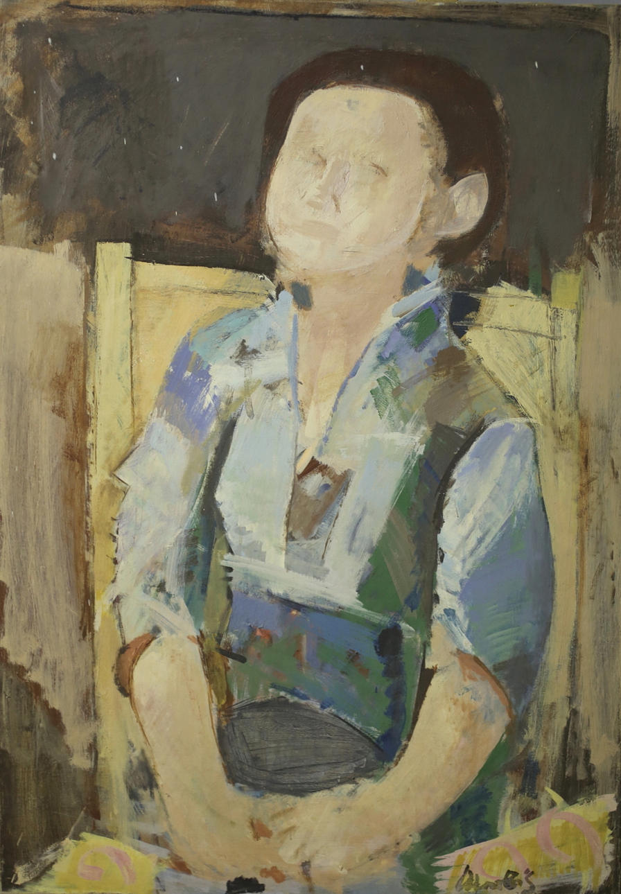 BRUNO MERBITZ, PROF. (1918 BERLIN 1997). Sittande flicka.