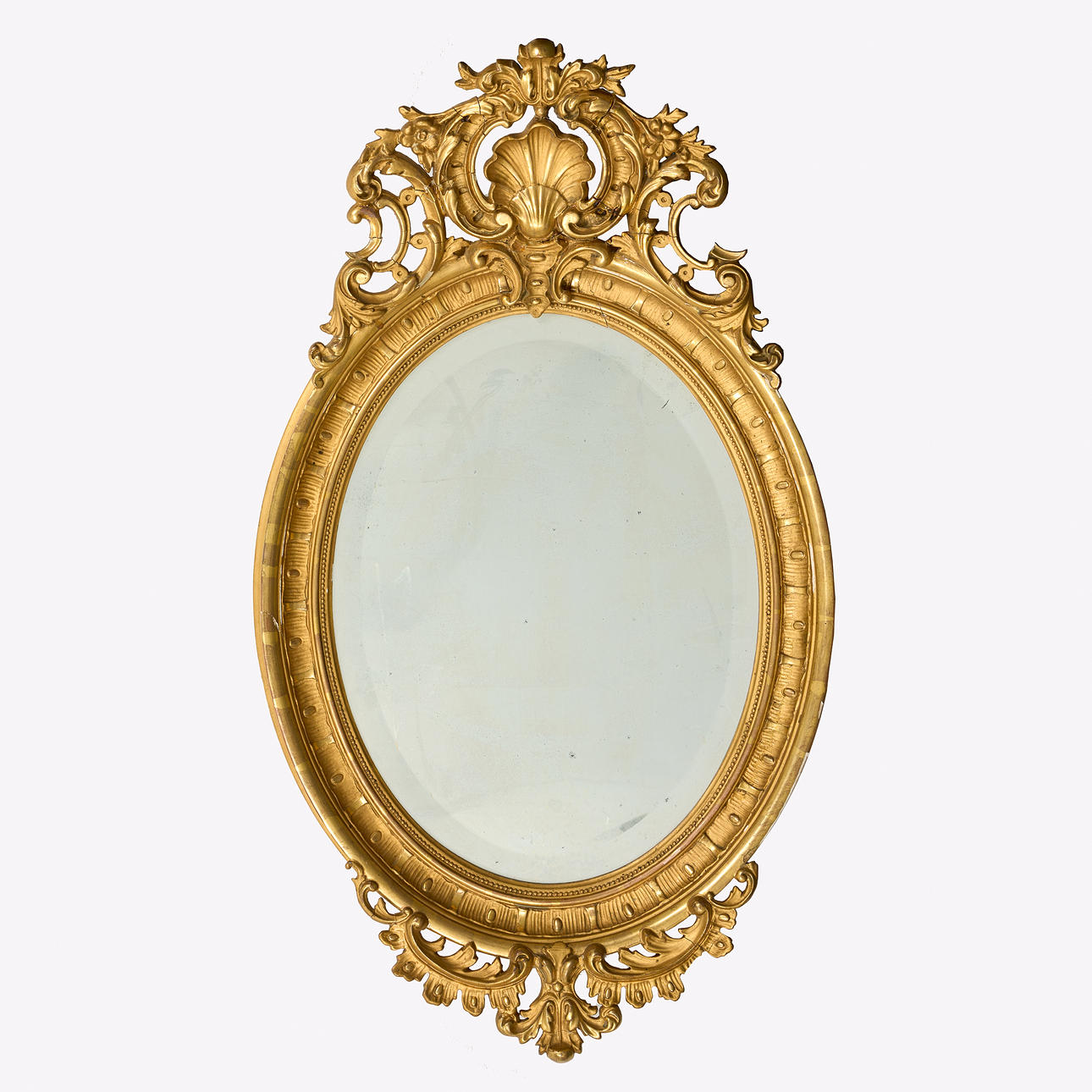 A 19th century rococo style mirror.