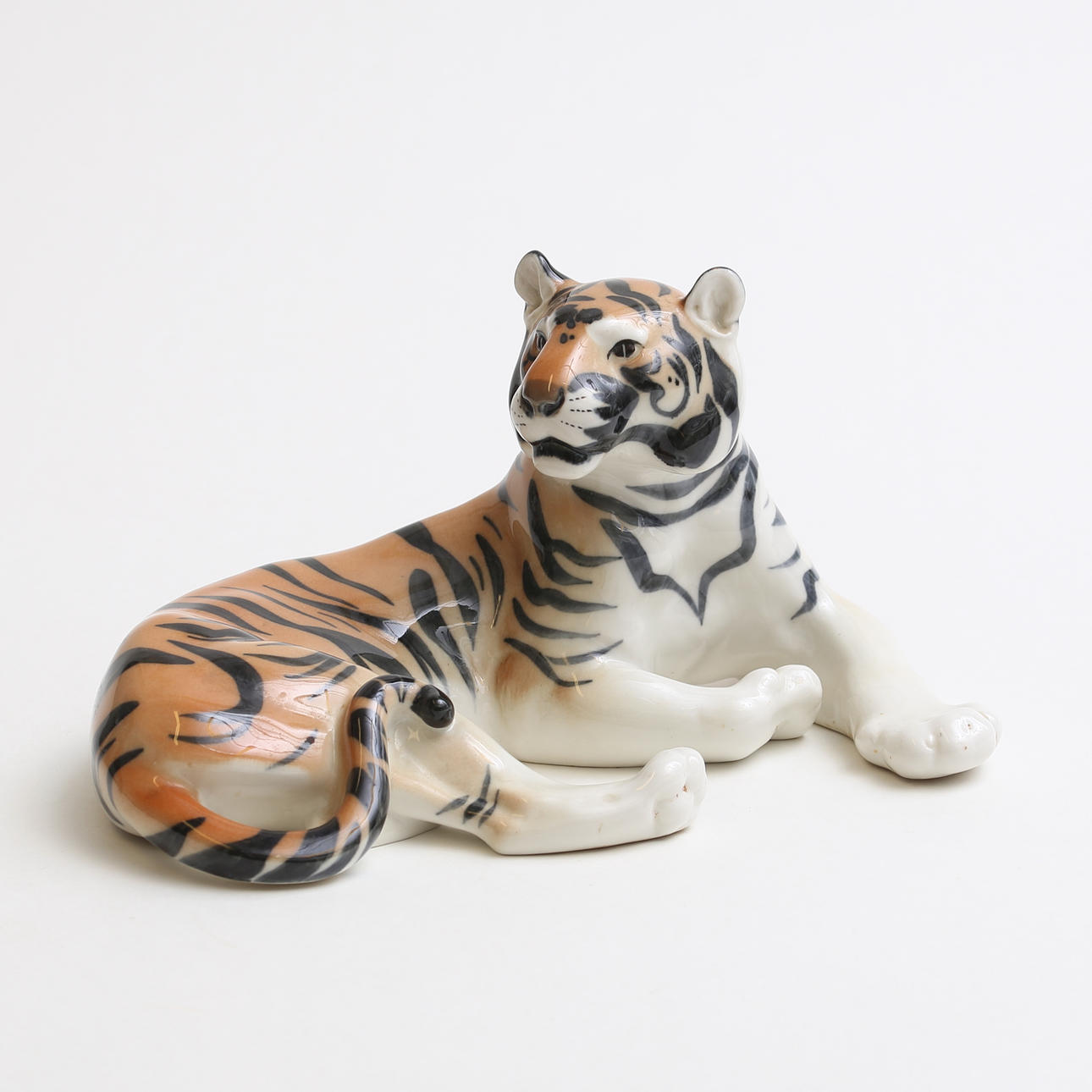 A tiger figurine, Lomonosov, Russia.