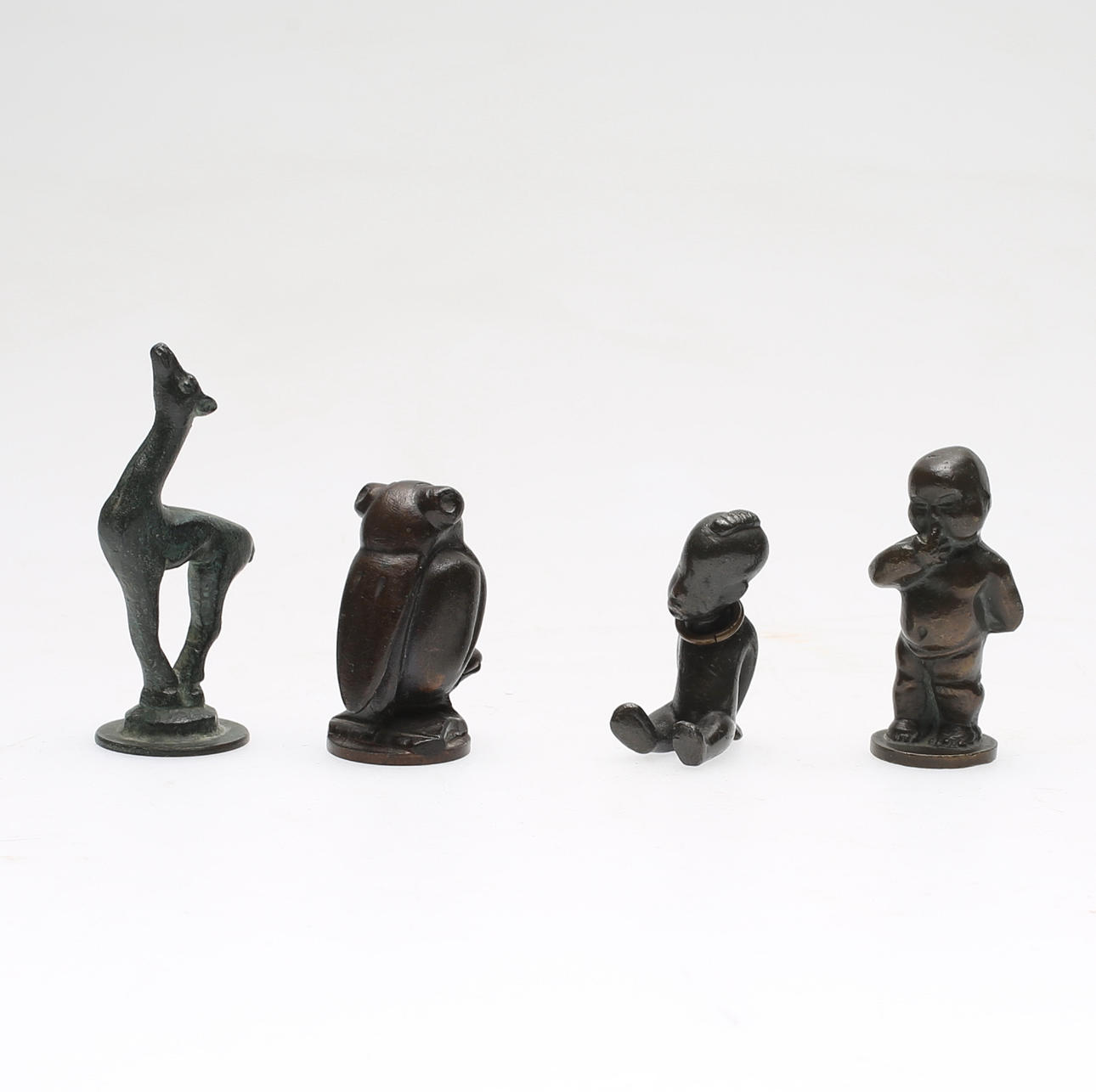 FIGURER, 4 st, brons, 1900-tal.