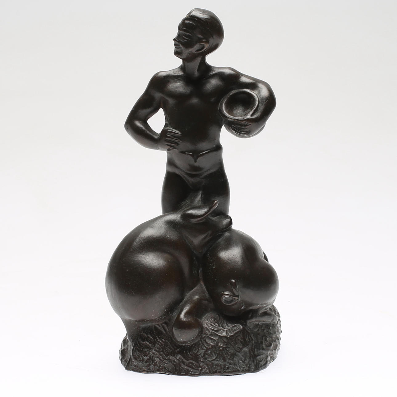 HANS KONGSLEV. skulptur, patinerad brons, Tinos, Danmark, märkt i godset.