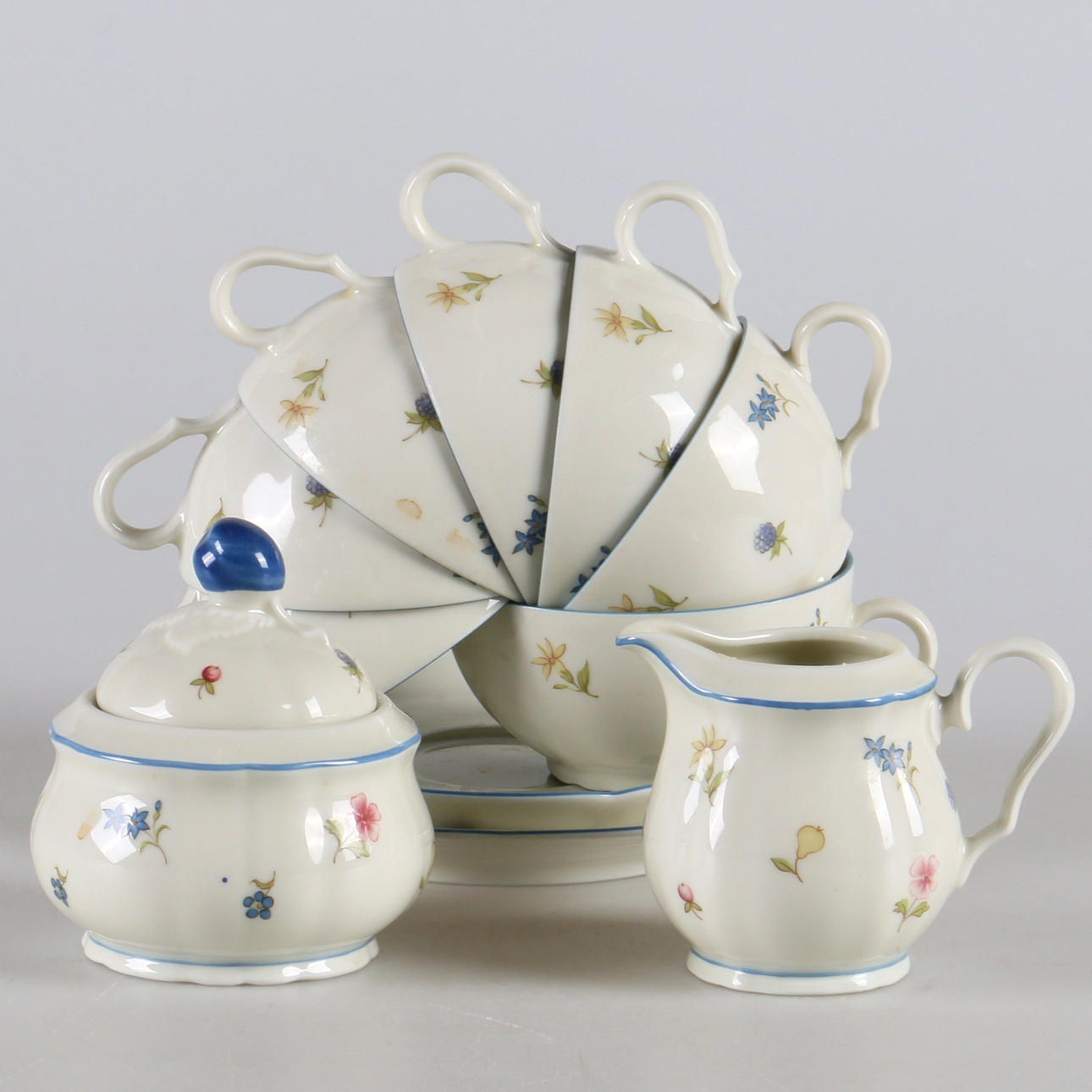 KAFFESERVIS, 32 delar, porslin, "Anna", Duka, 1980-tal.