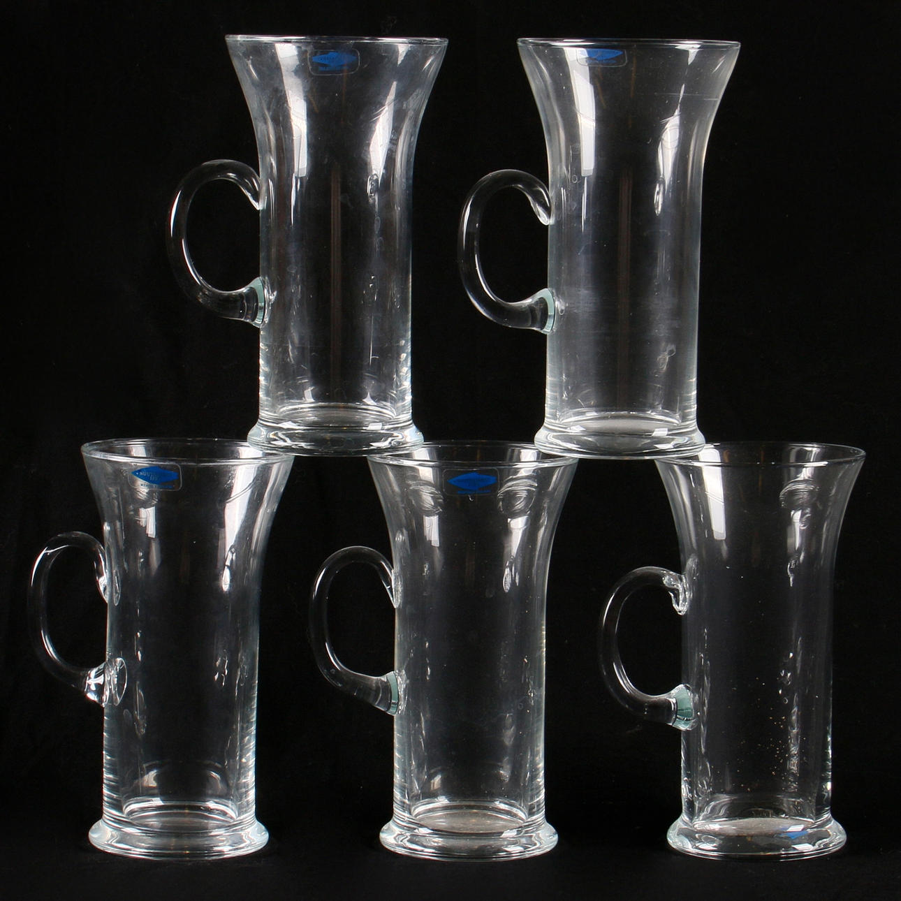 GLAS, 5 st. För Irish coffe, Heikki Orvola, Nuutajärvi, 1900-talets andra hälft.