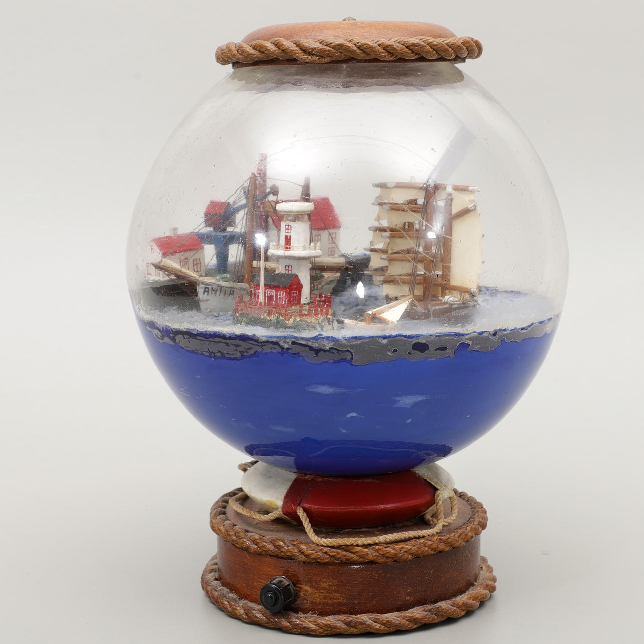 NAUTICAL DIORAMA, mid 20th century.