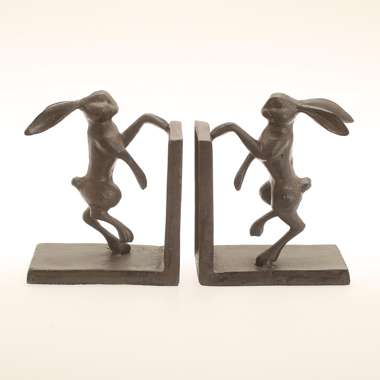BOOKENDS, 2 pieces, cast iron, contemporary.