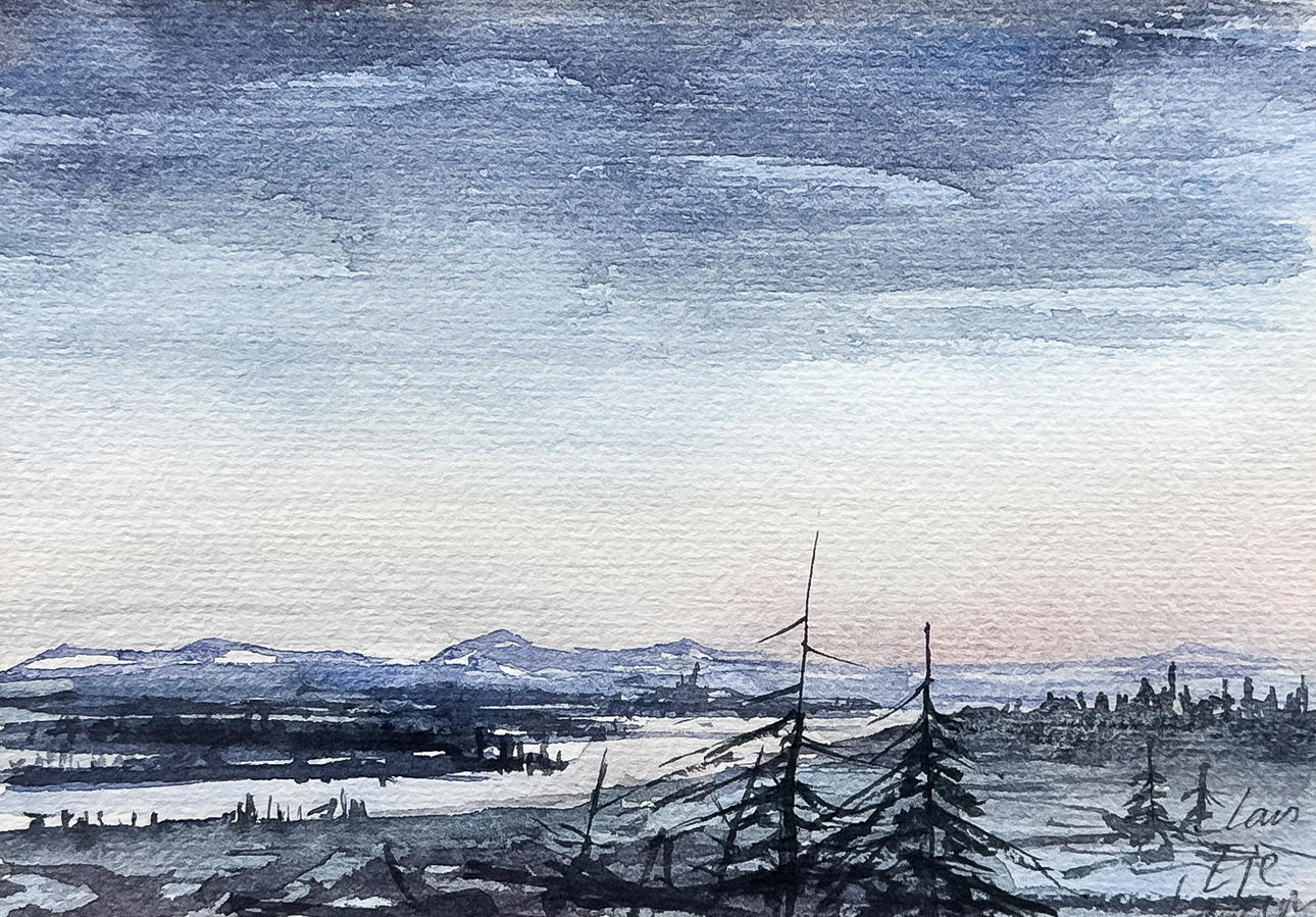 LARS EJE LARSSON. Watercolor, Landscape motif, Signed.