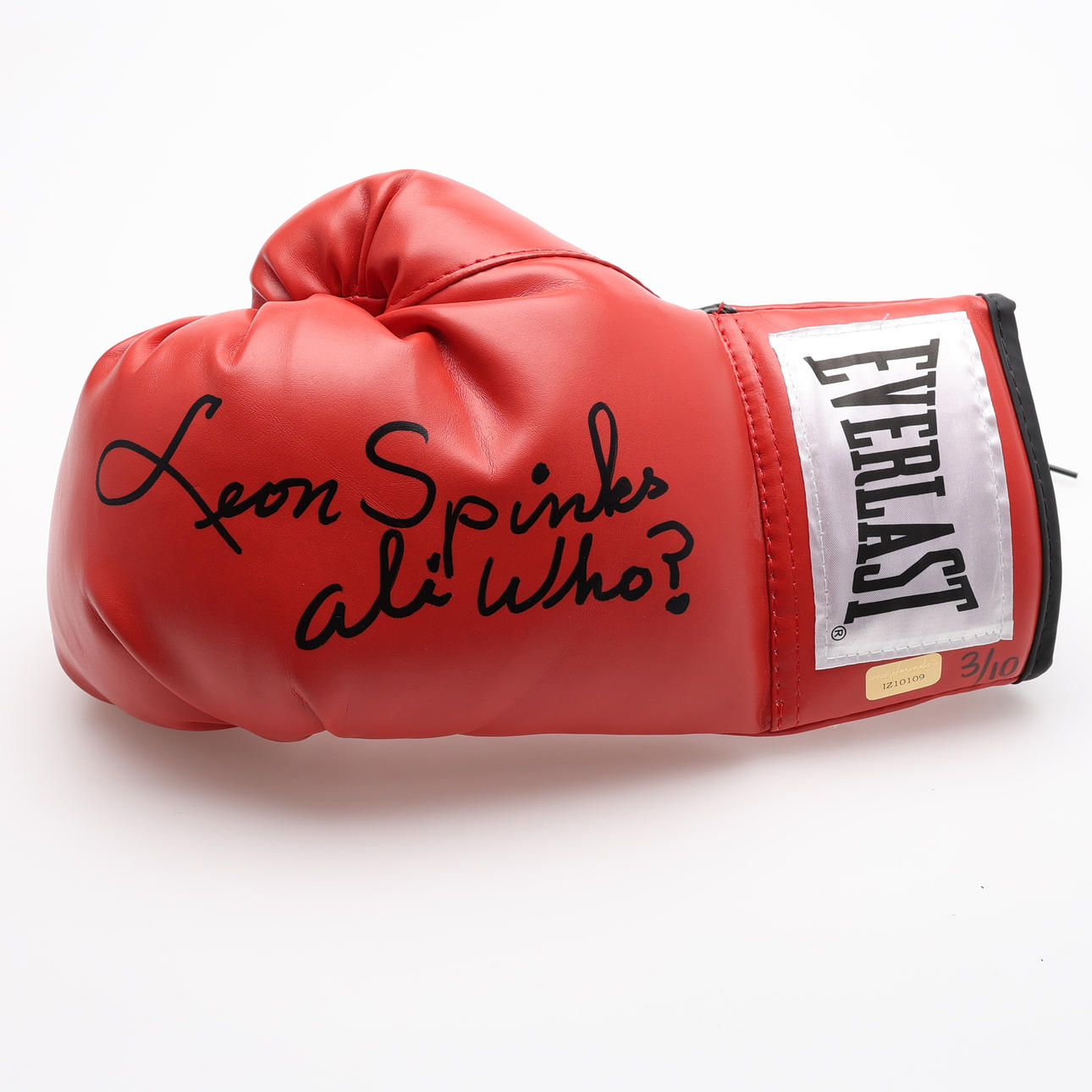 AUTOGRAF. LEON SPINKS (1953 - 2021) AMERIKANSK TUNGVIKTSVÄRLDSMÄSTARE ...