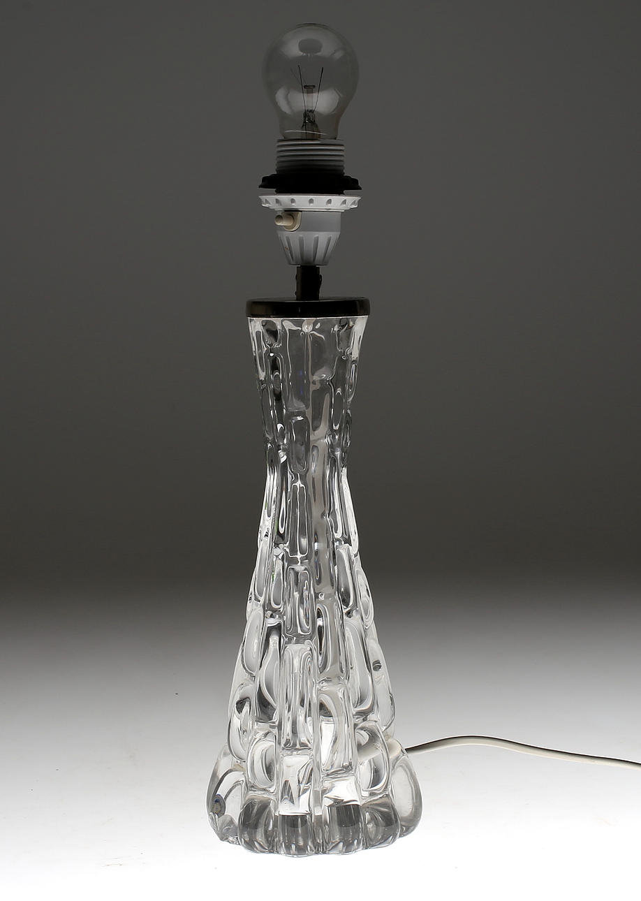 BORDSLAMPA, gals, modell 1477/271, Carl Fagerlund, Orrefors.