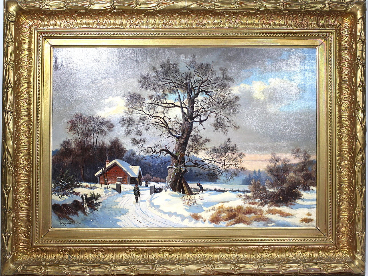 ANNA JULIA KOCKUM. olja på duk, signerad och daterad 1884.