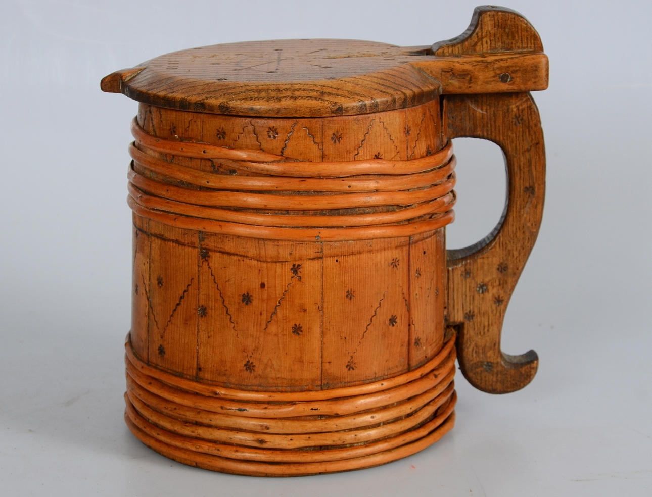 STOP, trä, allmoge, daterat 1855.