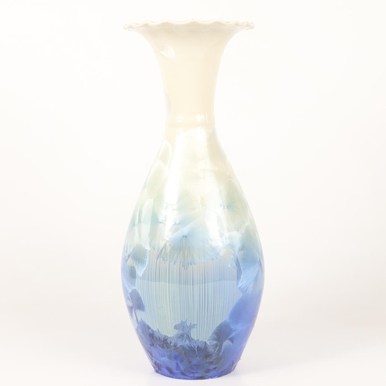Vase, crystal glazed stoneware, China.