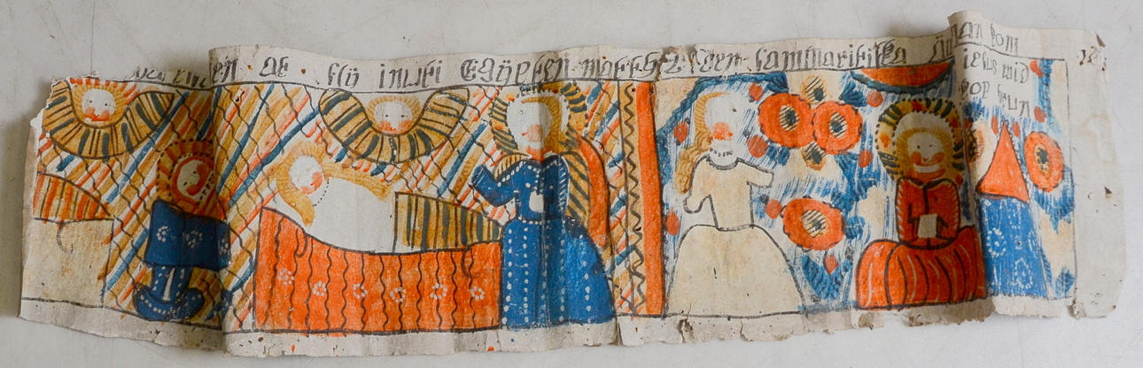 VÄGGBONAD, allmoge, 1800-tal.