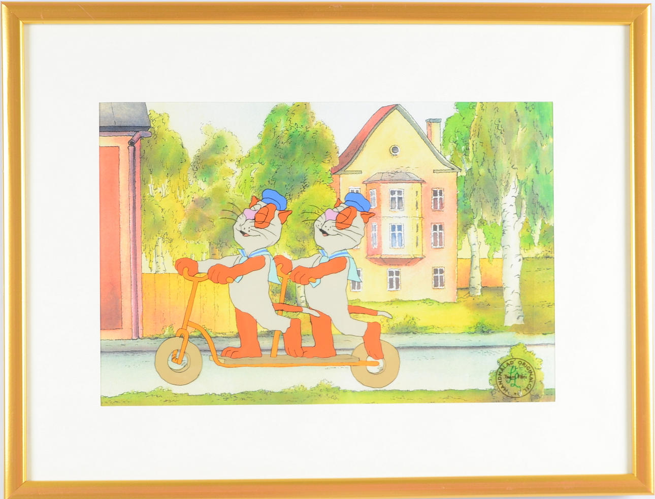 ORIGINALCEL ur "Pelle Svanslös", Team Film. Signerad.