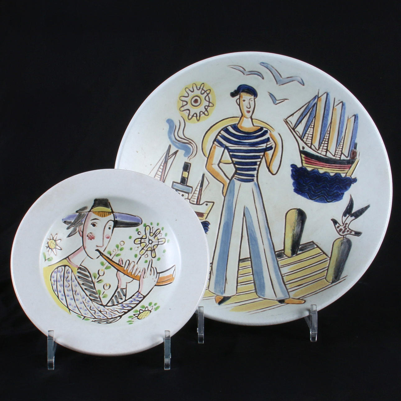 FAT, 2 st. Keramik, Carl Harry Stålhane, Rörstrand, 1900-talets andra hälft.