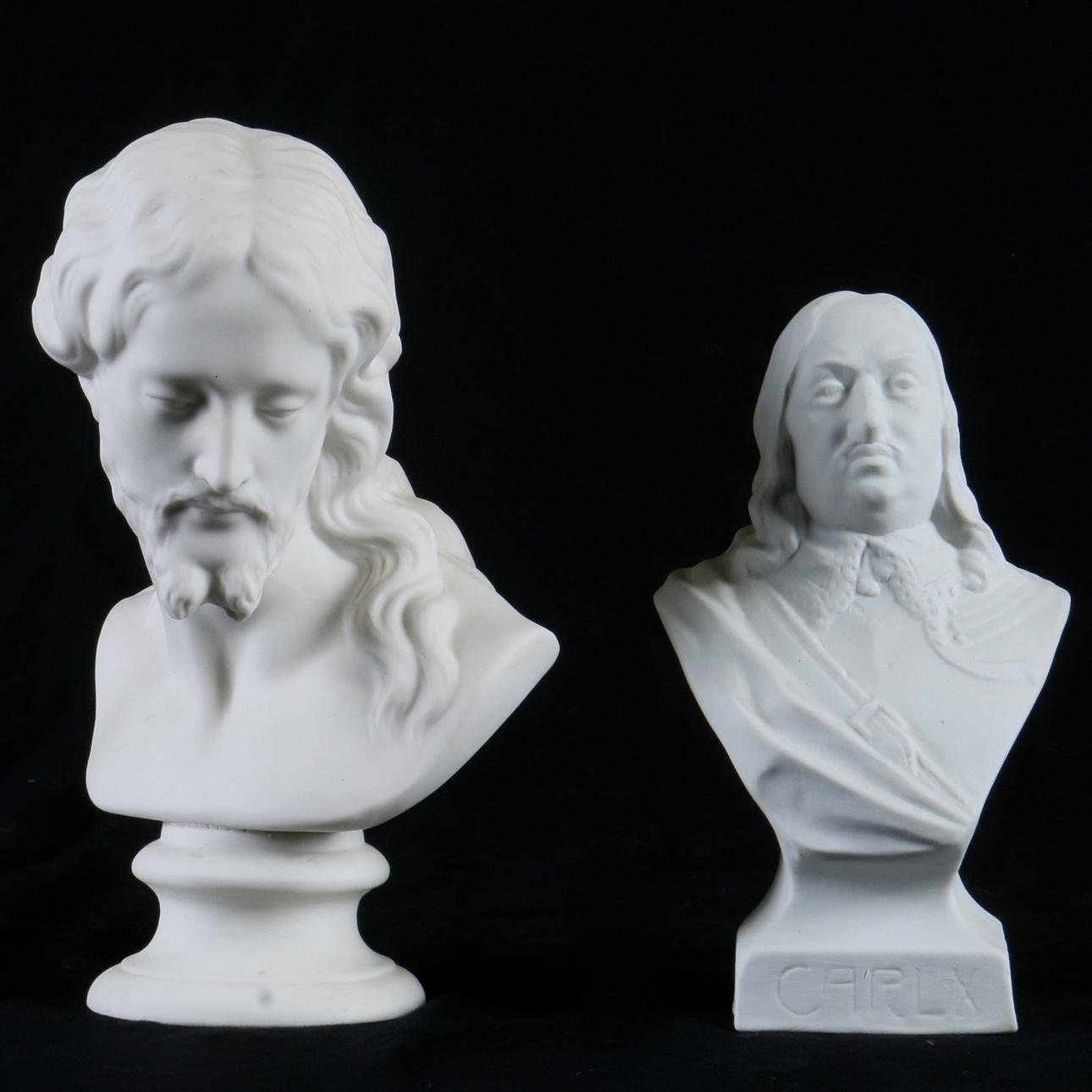 BYSTER, 2 st. Parianer, Gustavsberg samt Rörstrand, 1900-tal.