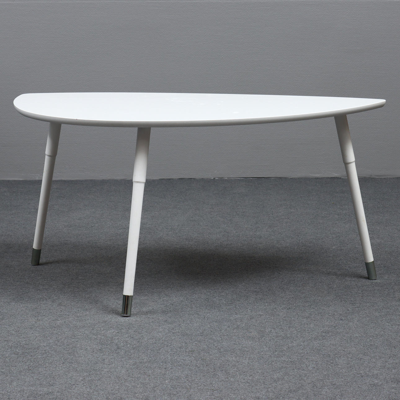 COFFEE TABLE “LÖVBACKEN” TABLE BASSE BLANC, CHROMÉ, CONTEMPORARY, IKEA.