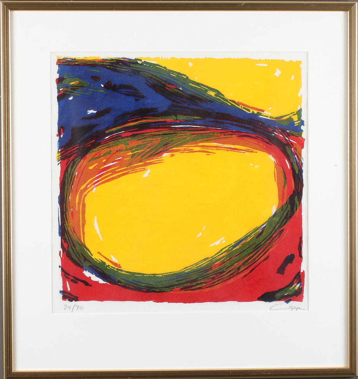 CHRISTEL COPP. "Skymningens öga", numrerad 24/70, signerad.