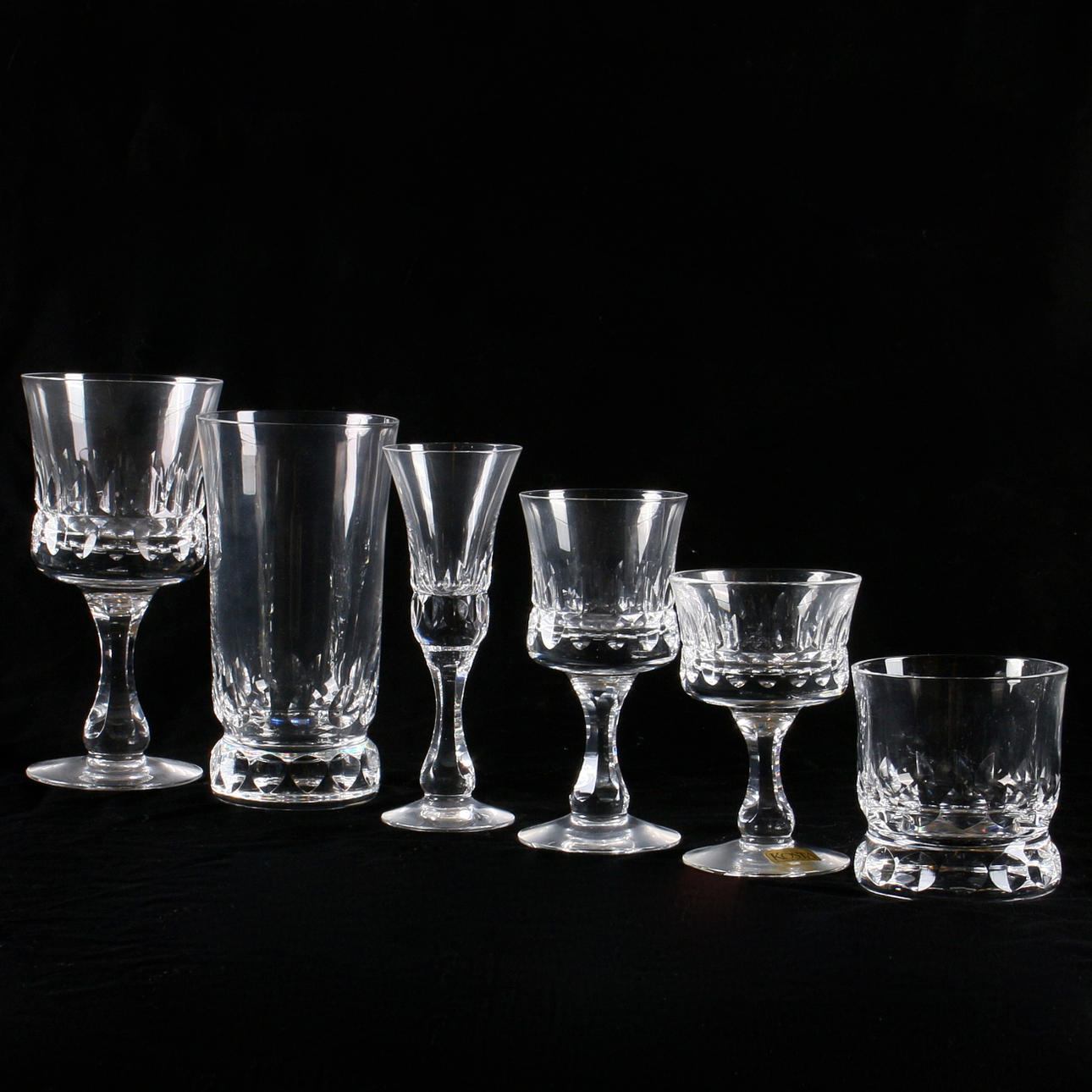 GLASSERVIS, 70 delar, "Prince", Göran Wärff, Kosta.