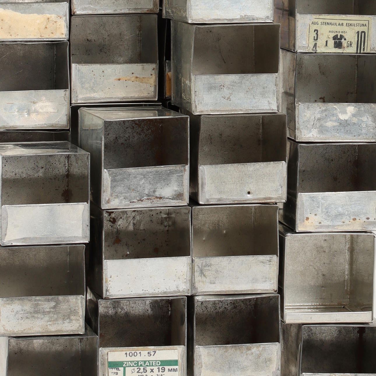 SORTIMENTSBOXEN 44-tlg., Weißblech, Mitte der 1990er Jahre.