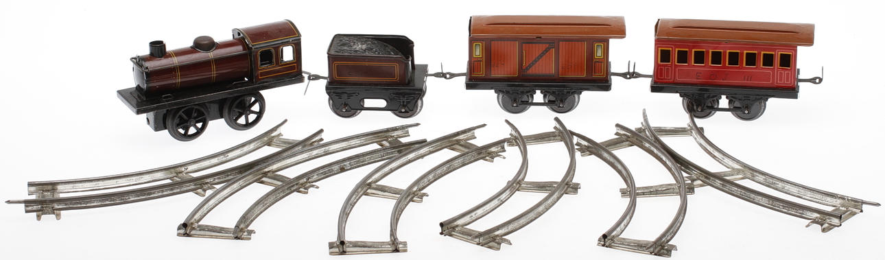 TÅGBANA med LOK och VAGNAR, KBN(Karl Bub Nuremberg), Tyskland.