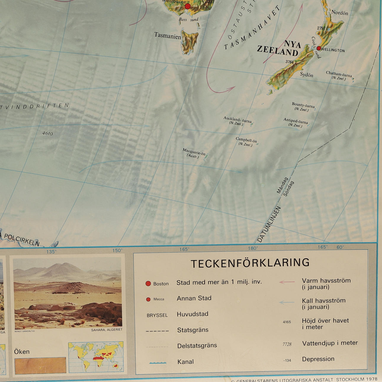 WORLD MAP, General Staff Lithographic Institution, 1978. Books, Maps ...