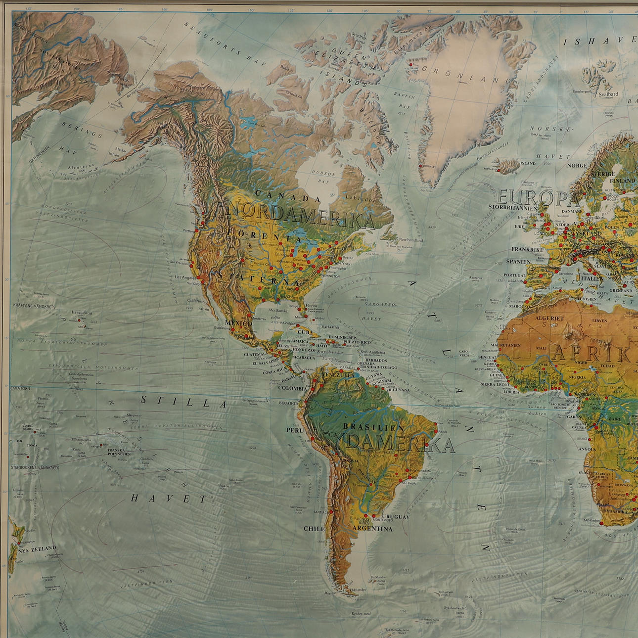 WORLD MAP, General Staff Lithographic Institution, 1978. Books, Maps ...