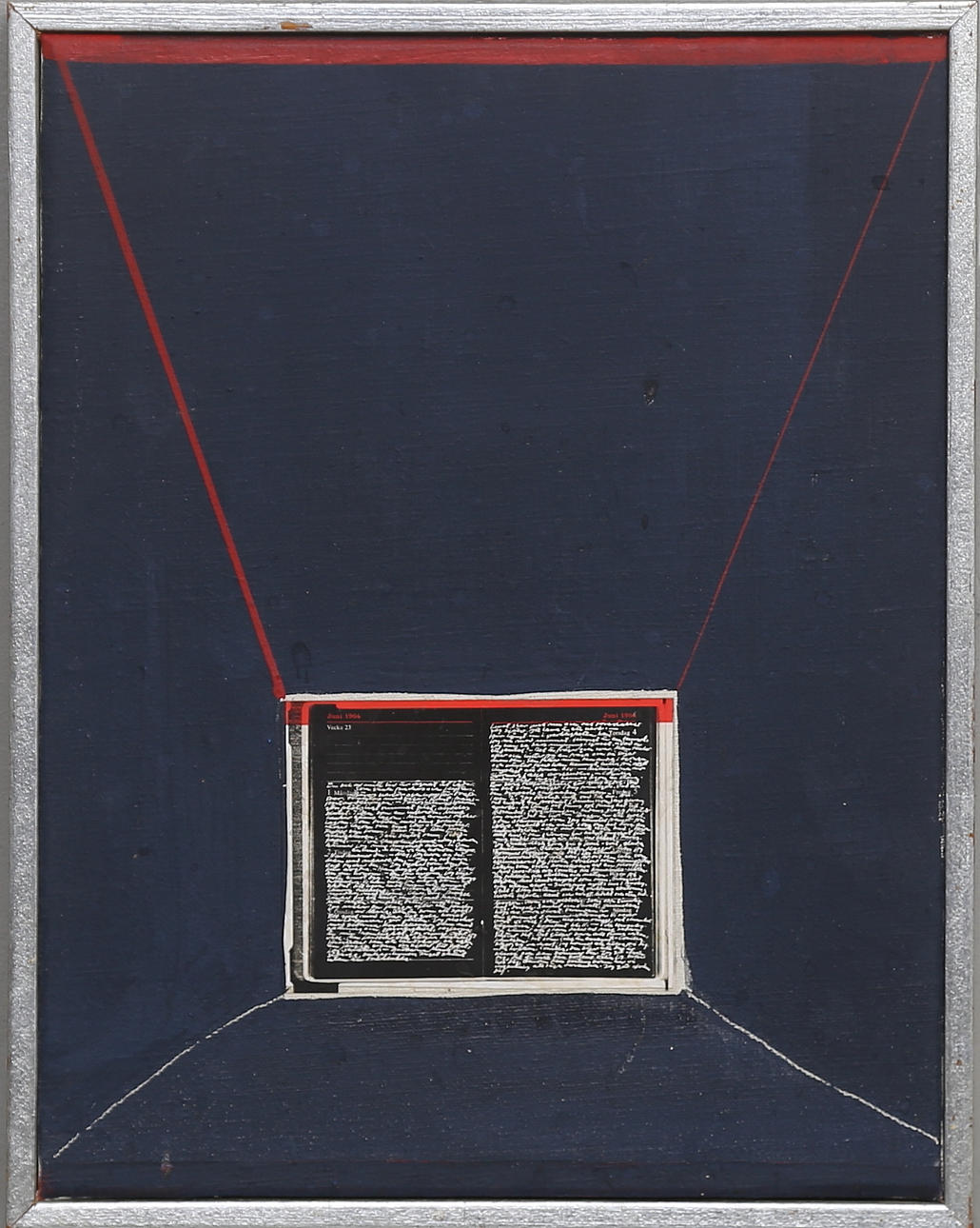 JAN STENVINKEL. Blandteknik, "Anteckningar i rummet".