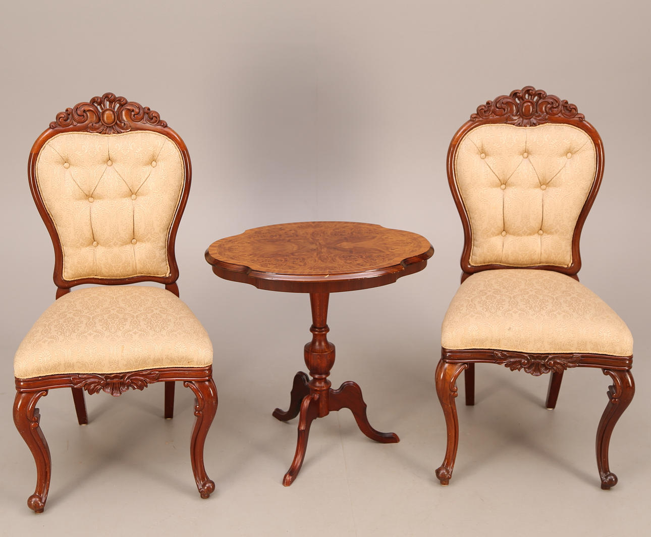 SALONGSGRUPP, 3 delar, nyrokoko, 1900-tal.