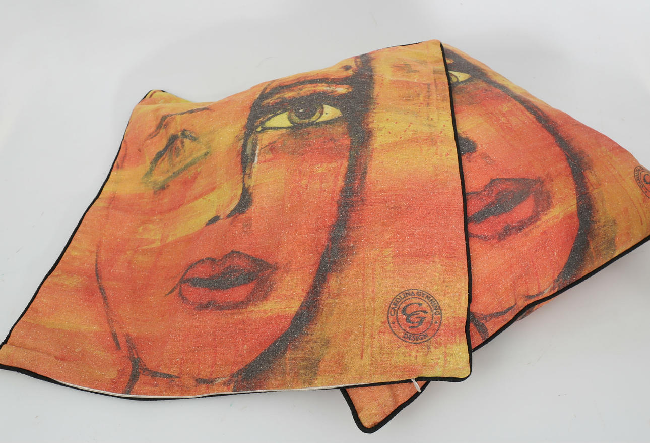 KUDDFODRAL, 50% linne och polyester, 2 stycken, design Carolina Gynning.