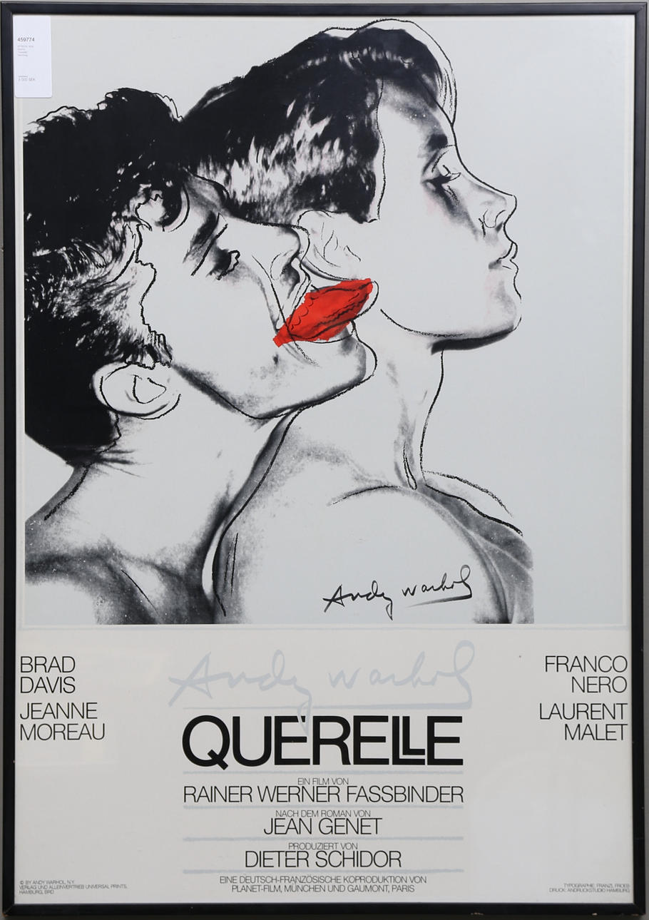 POSTER, Andy Warhol, "Querelle", Hamburg.