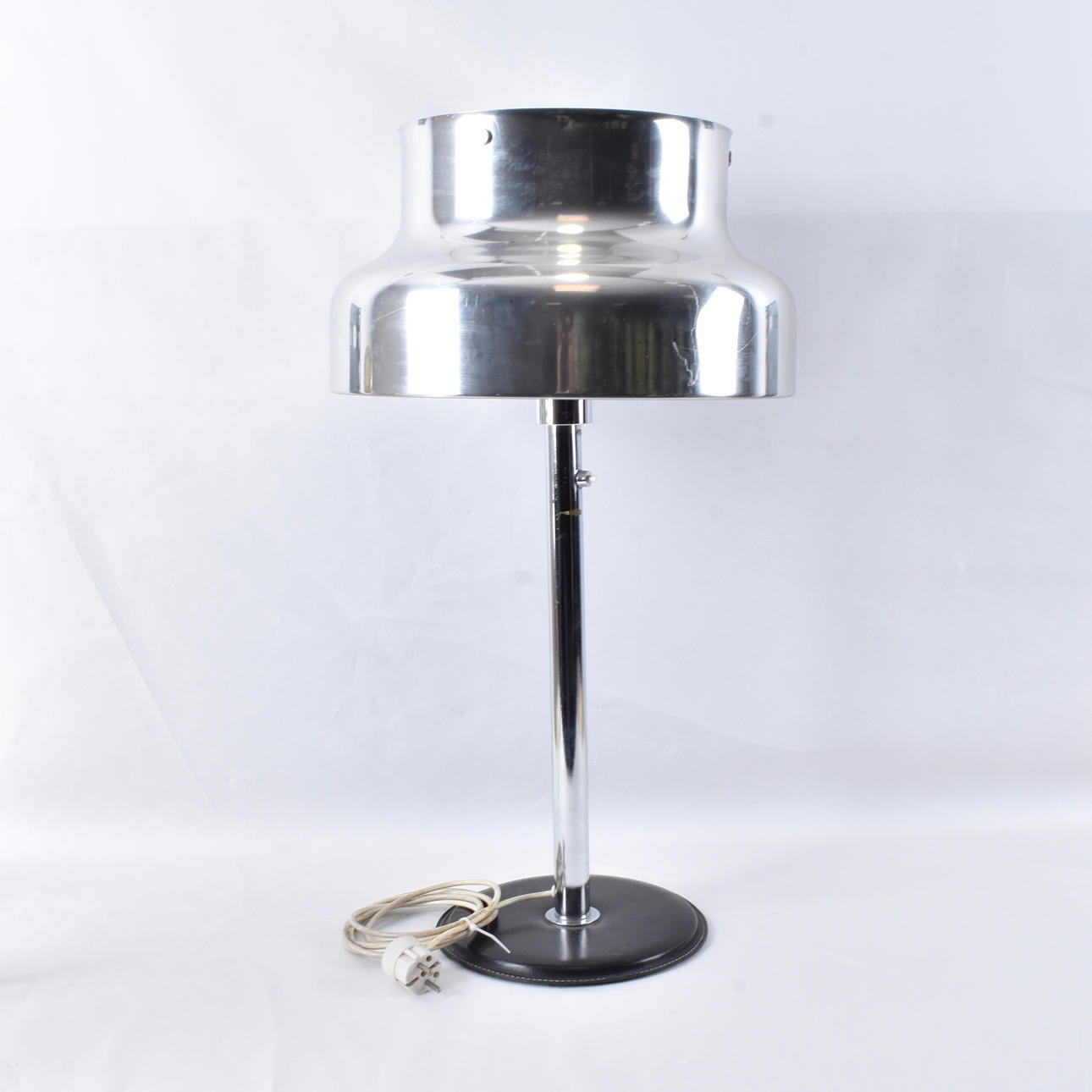 ANDERS PEHRSON. TABLE LAMP, chrome/leather, Ateljé Lantern.