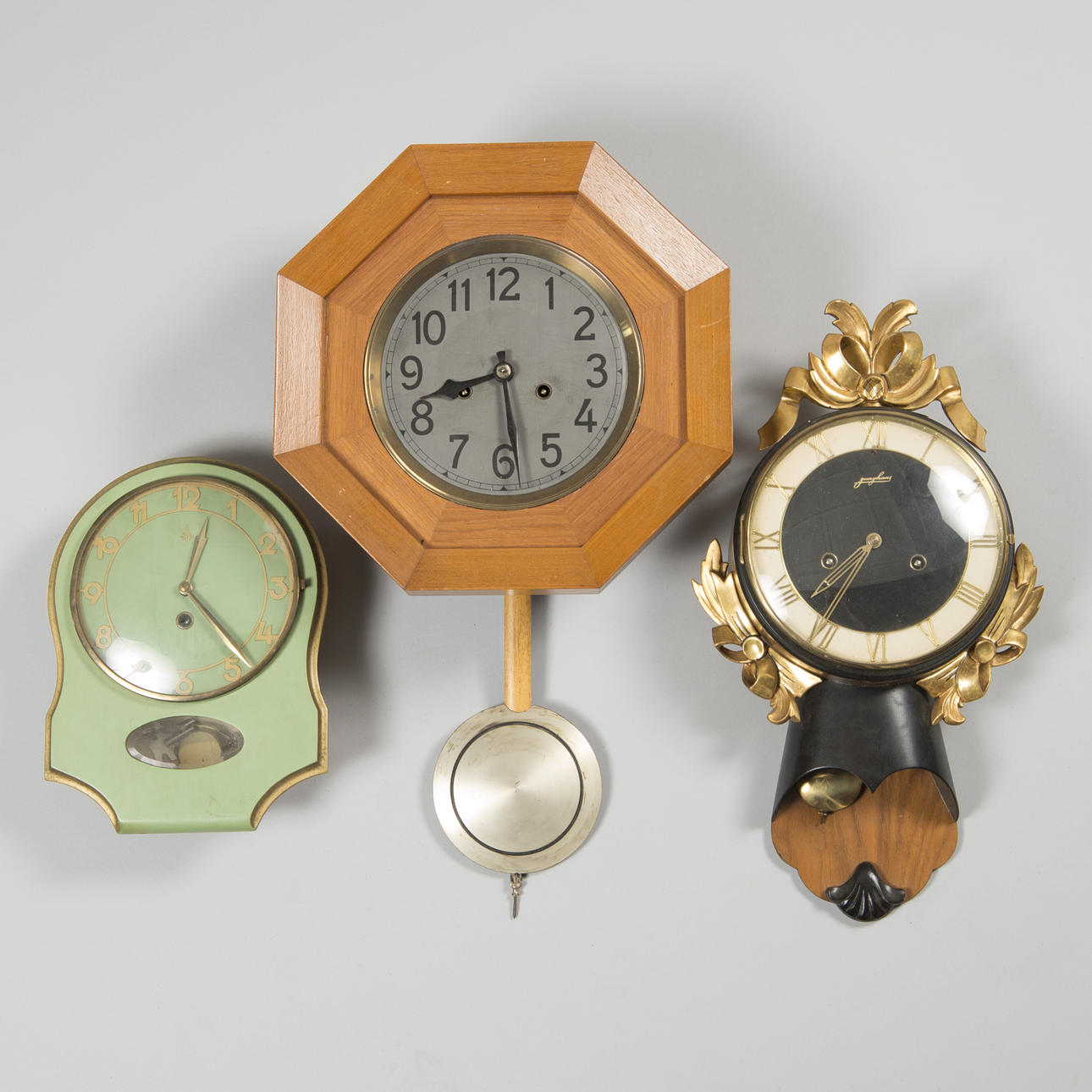 VÄGGUR, 3 stycken, bland annat Junghans.