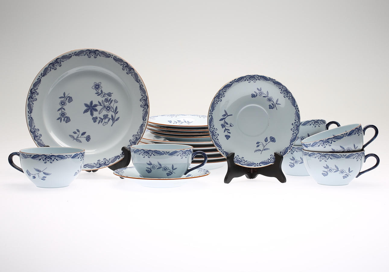 SERVISDELAR, 12 st, porslin, "Ostindia", Rörstrand.