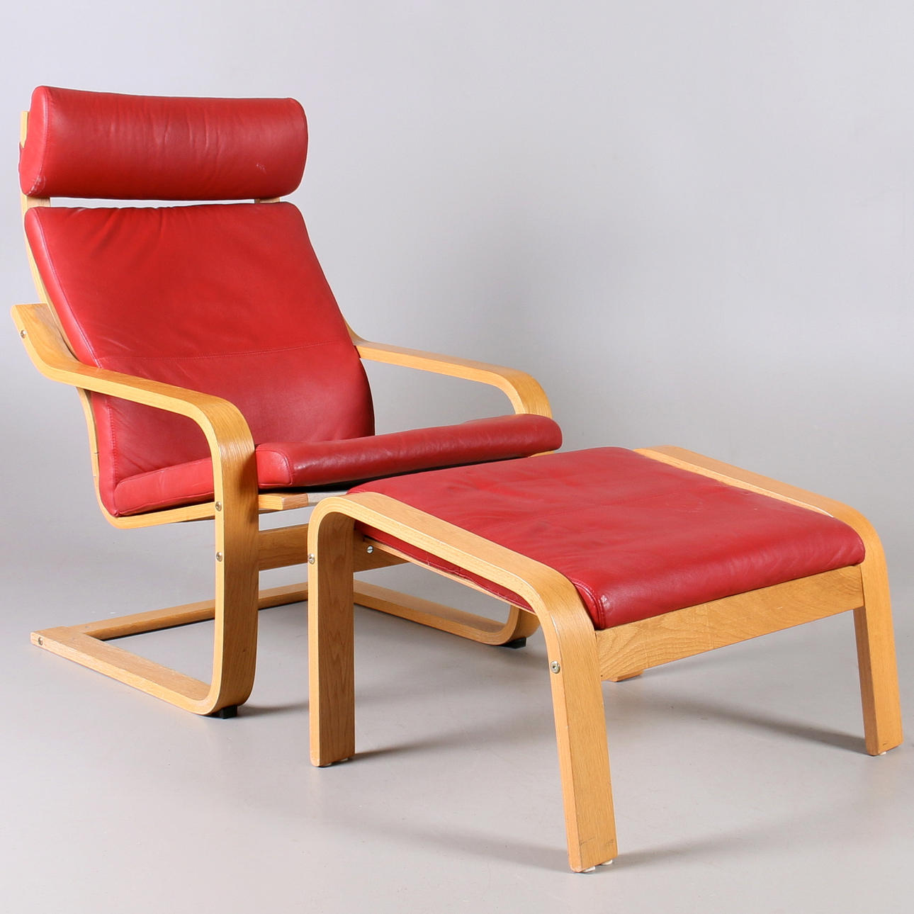 FÅTÖLJ, samt fotpall, "Poäng", Ikea, Samtida.