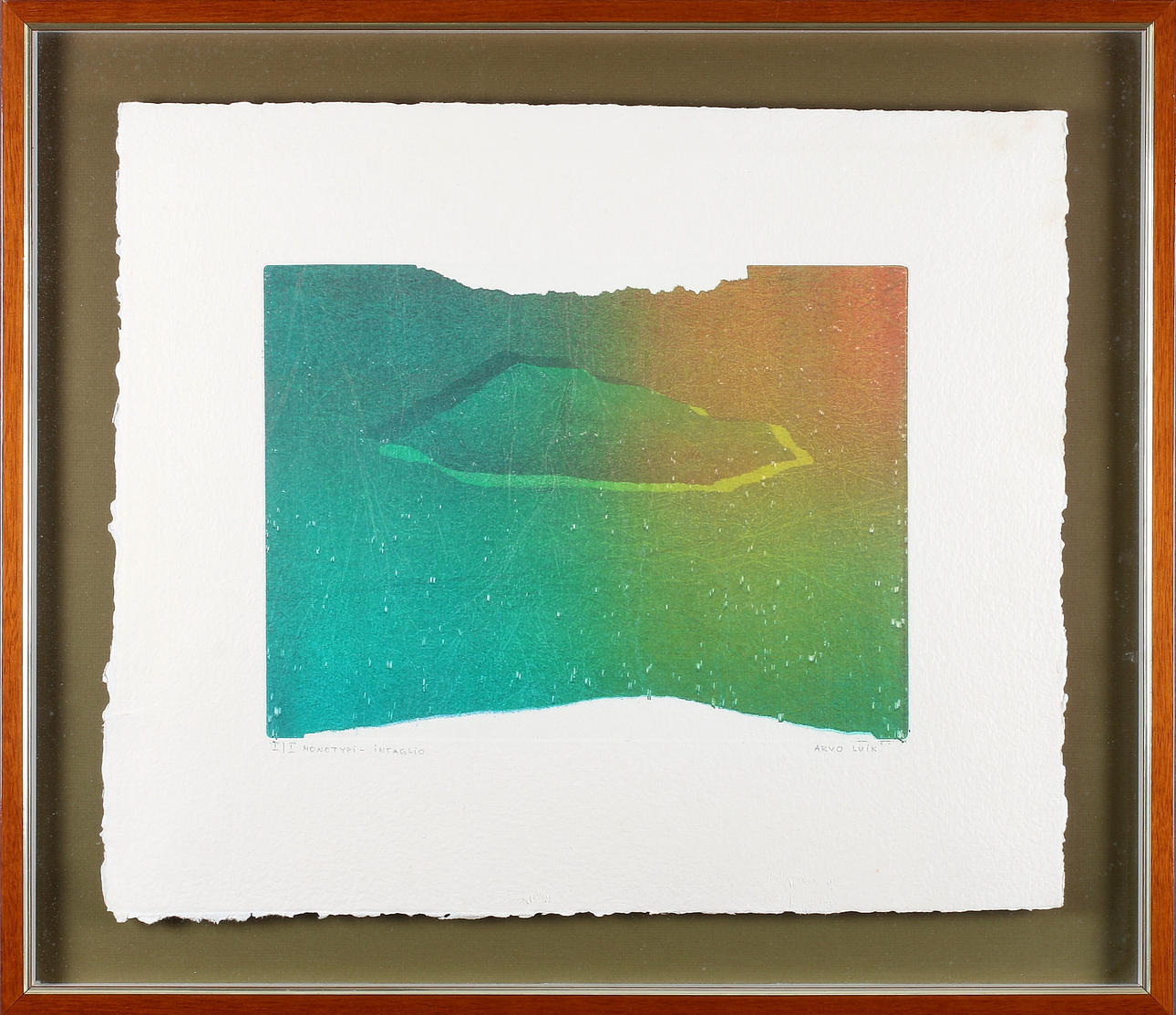ARVO LUIK. "Monotypi - Intaglio", djuptryck, numrerad I/I signerad.