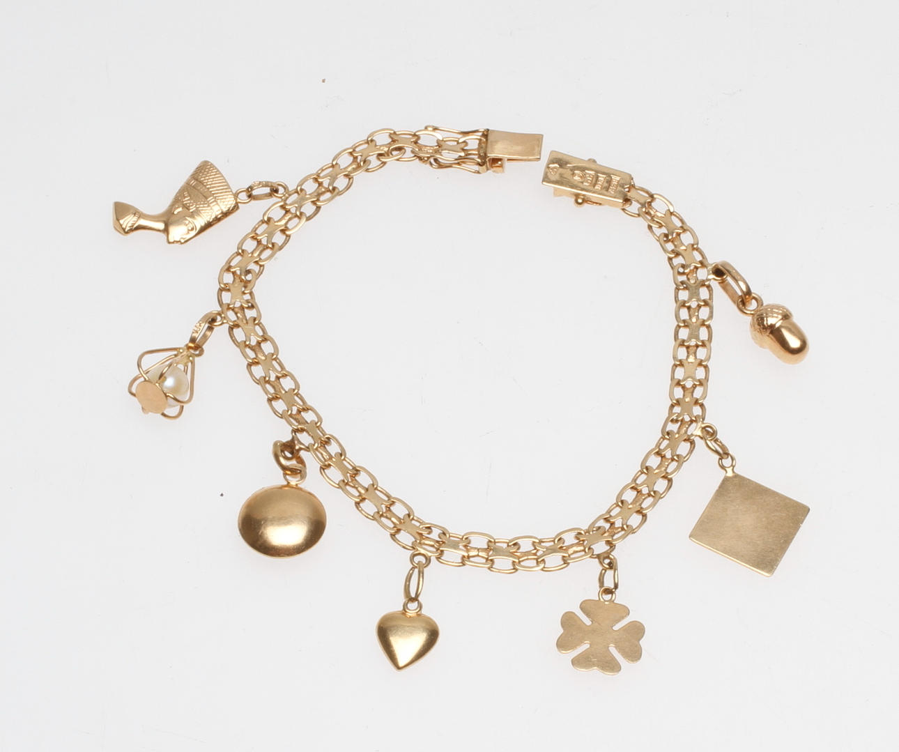 BERLOCKARMBAND, "X-länk", guld, 18k, vikt ca. 15,2 gram.