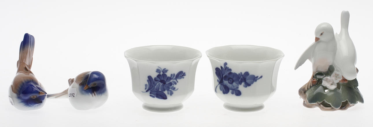 KERAMIKFÖREMÅL, 5 delar, porslin, Bing&Gröndahl samt Royal Copenhagen.