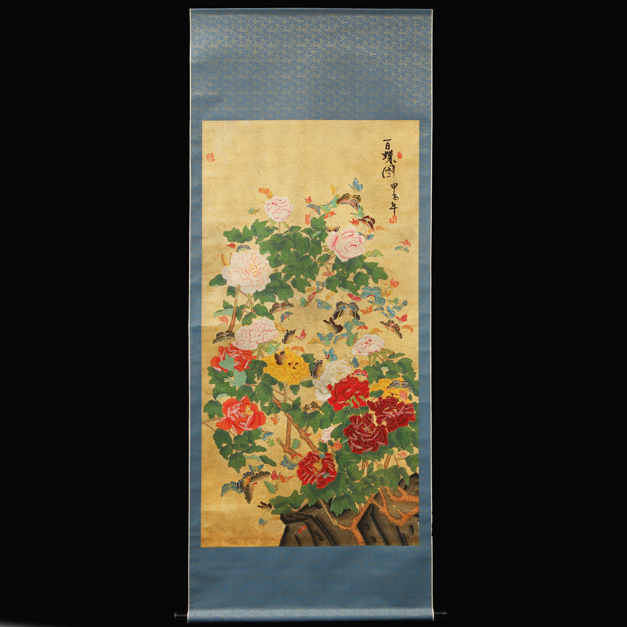 A set of 2 Chinese scroll paintings.