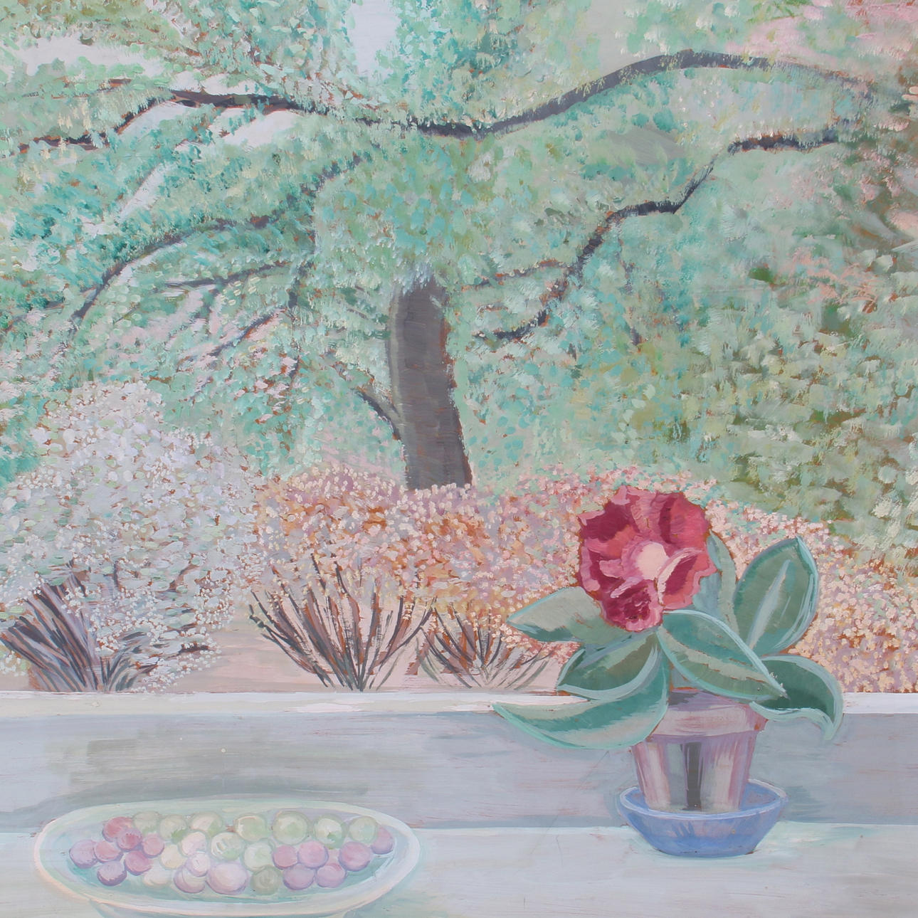 ANA MARGOT LUCIA LAGERMAN -WILHELMSON. Olja på pannå, stilleben, monogramsignerad samt daterad -55.