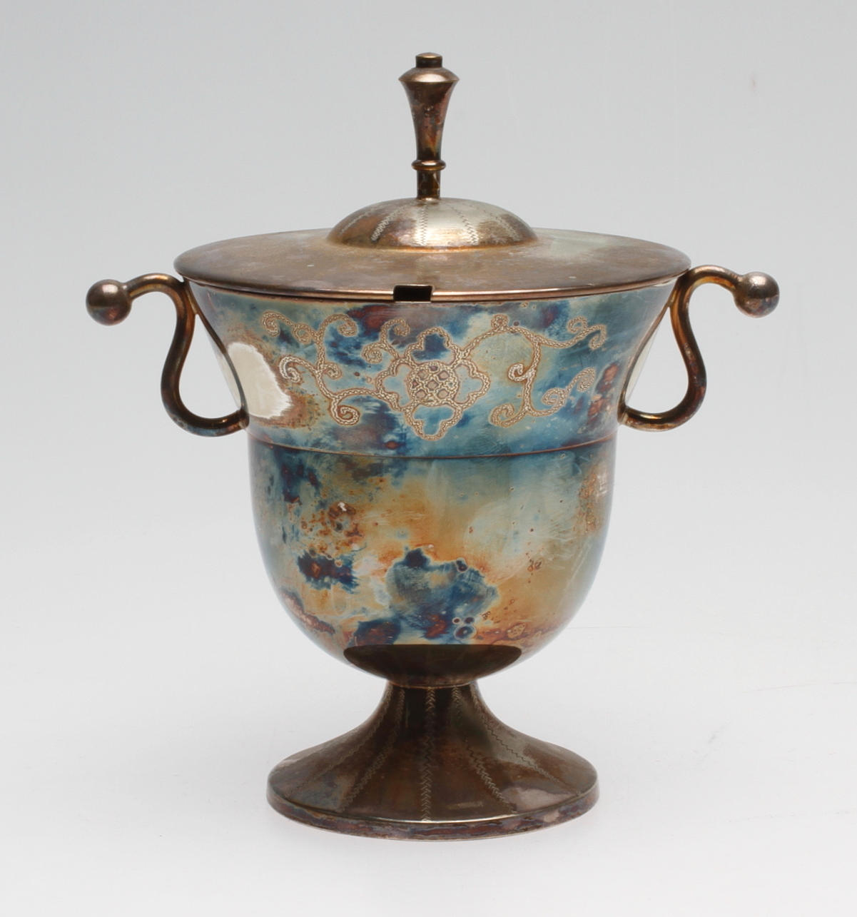 SOCKERSKÅL, nysilver, CG Hallberg, 1930-tal.