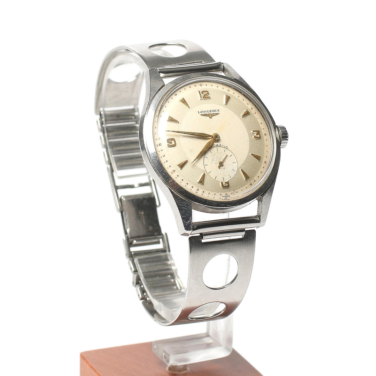 ARMBANDSUR, stål, "Automatic", LONGINES, 1900-talets mitt.