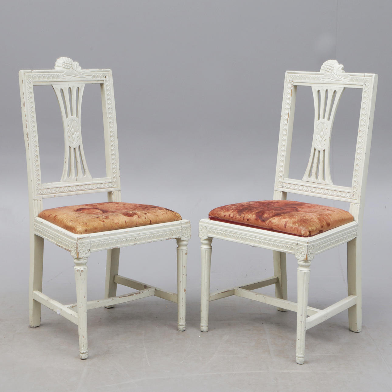 STOLE, 2 stk. Gustavianske, 1700-tal.