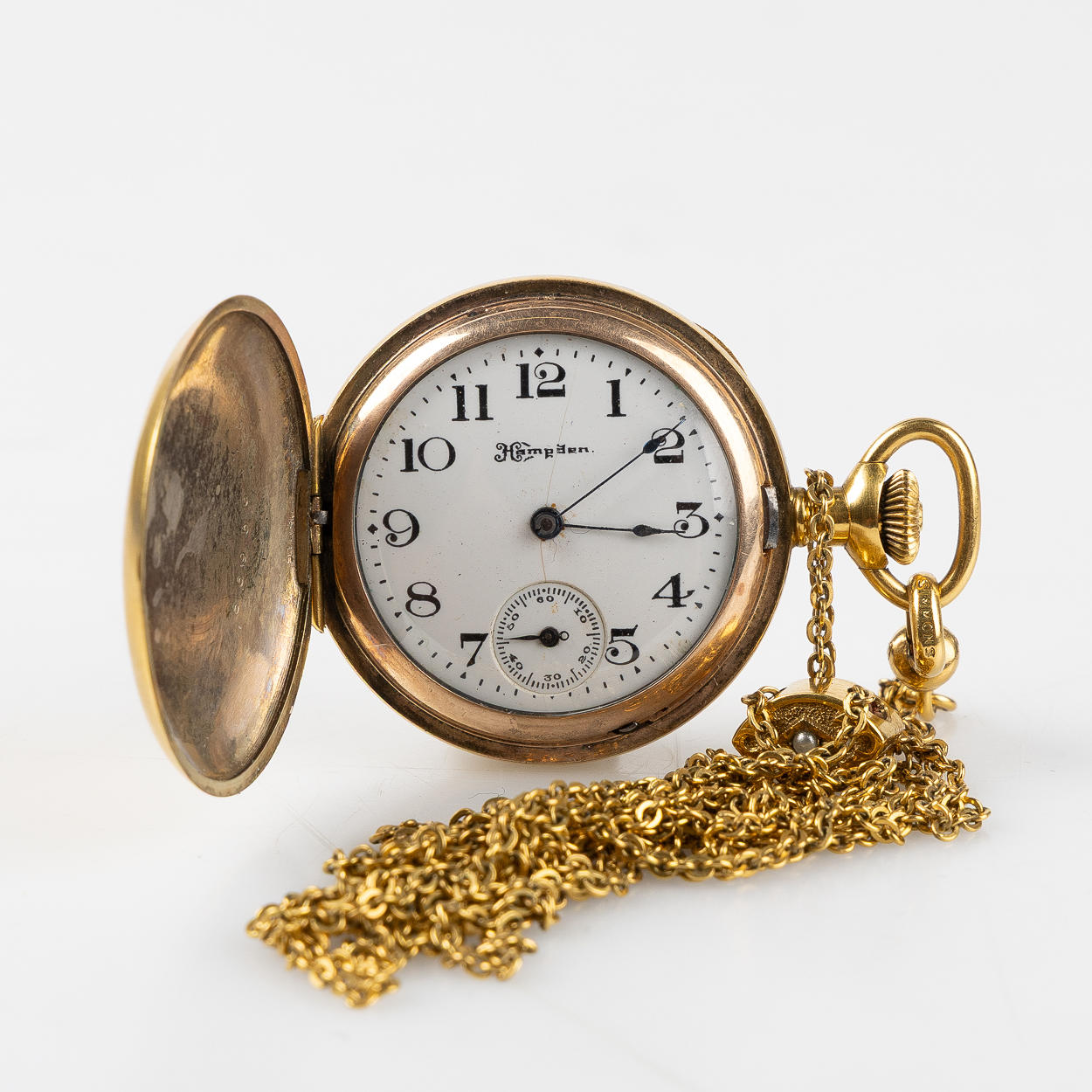 DAMFICKUR, Hampden Watch Co, savonett, doublé.