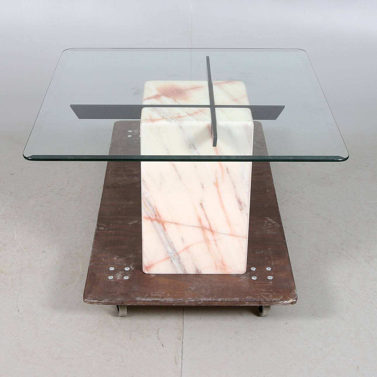 BORD, marmor och glas, Italien, 1900-tal.