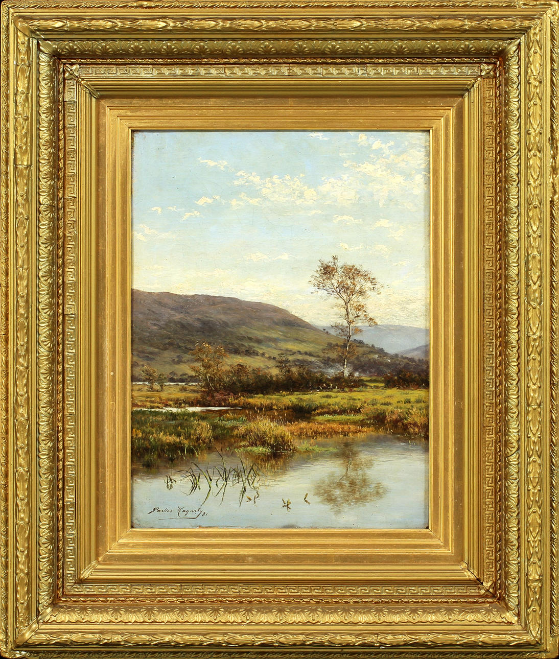 PARKER HAGARTY. troligen, Skotskt landskap, olja på duk, sign och daterad 1881.40x30 cm.
