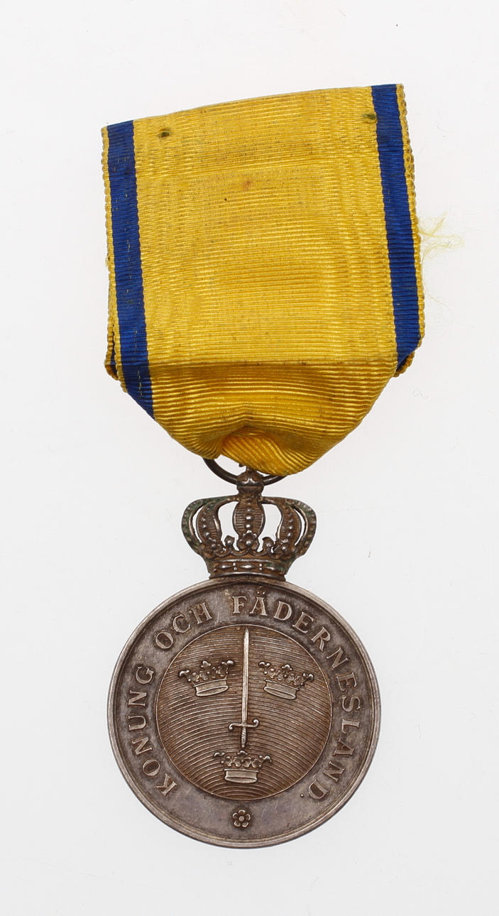 MEDALJ, Svärdsmedaljen, silver, 1800-talets slut.